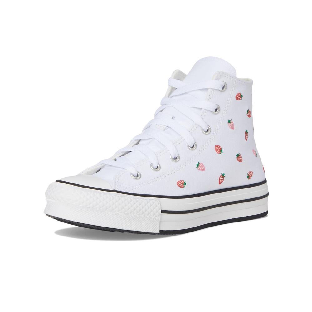 NWT Converse Chuck Taylor Eva Lift Big Kid Platform White/Red Size 5